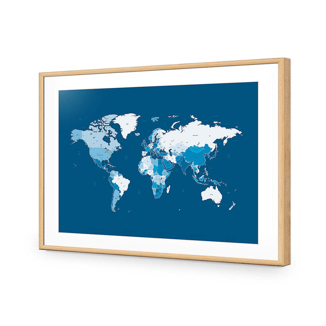 World Map, Blue