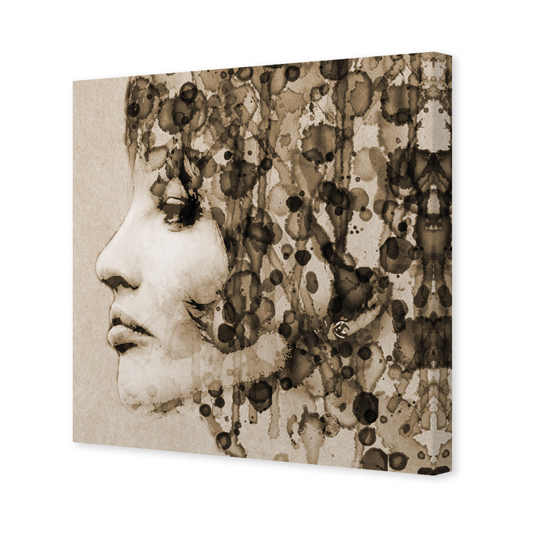 Abstract Hair, Sepia (square)