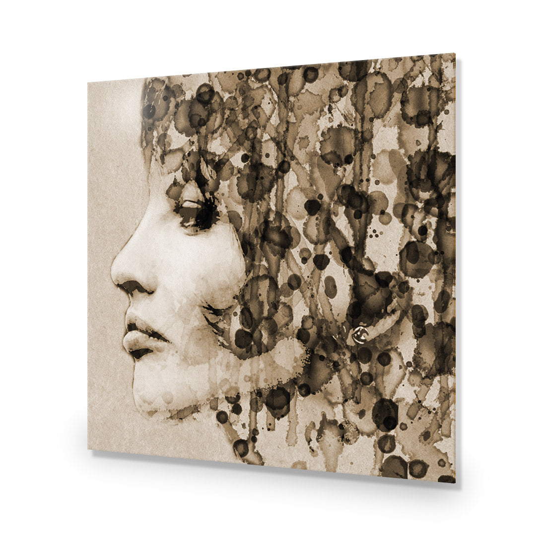 Abstract Hair, Sepia (square)