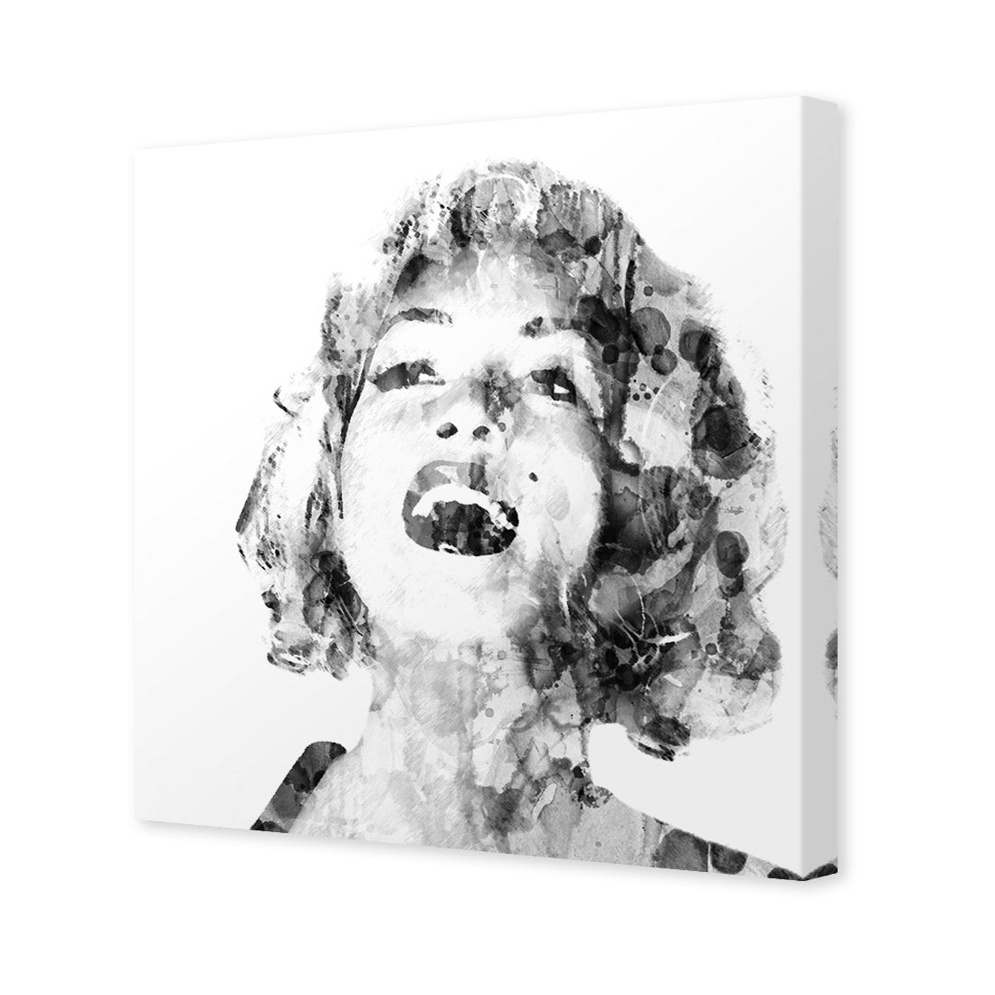 Marilyn Abstract Hair, Black and White (square)