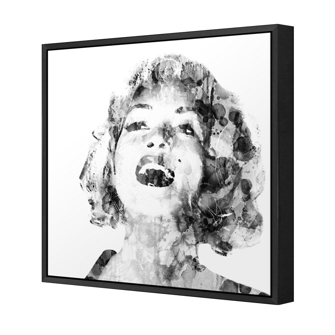 Marilyn Abstract Hair, Black and White (square)