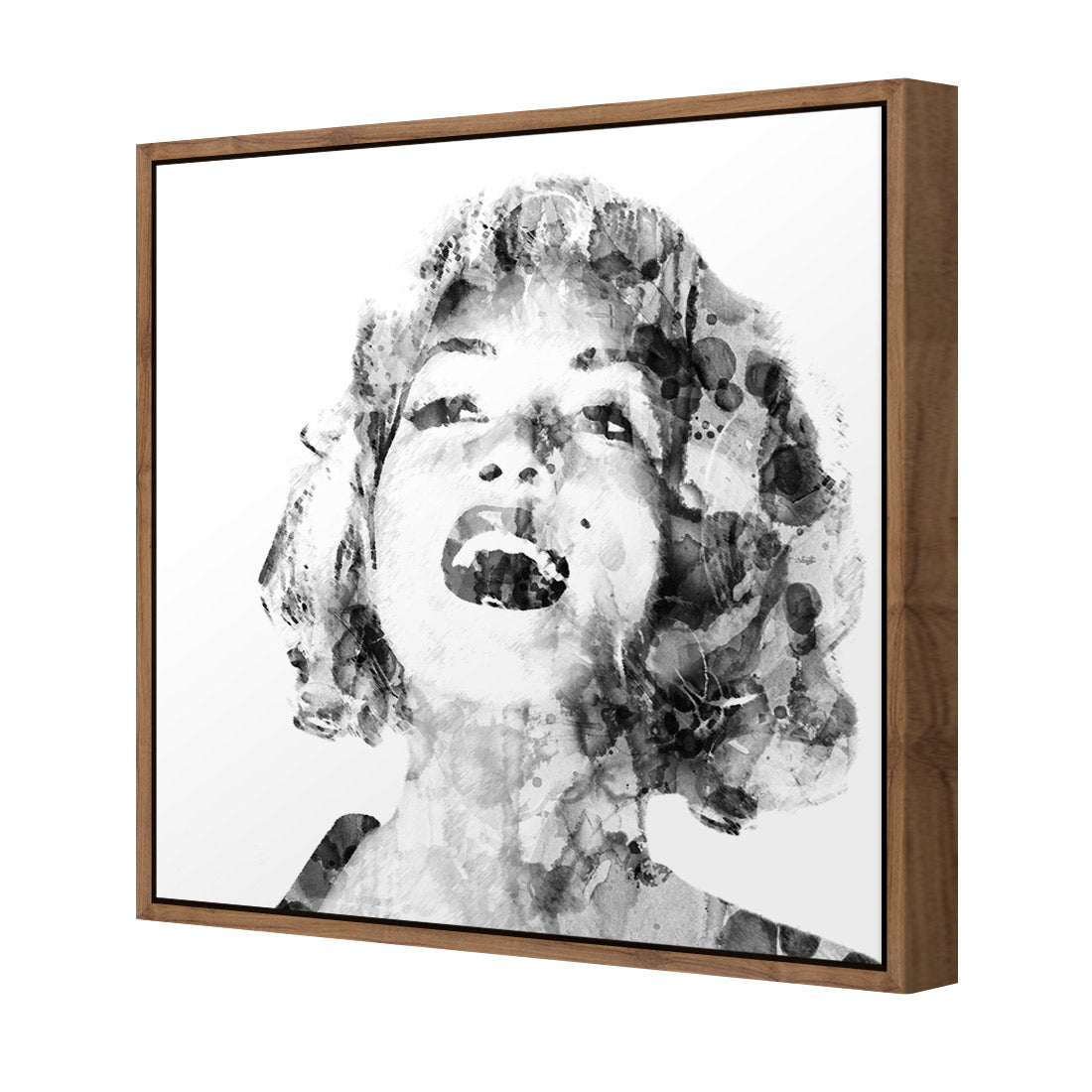 Marilyn Abstract Hair, Black and White (square)