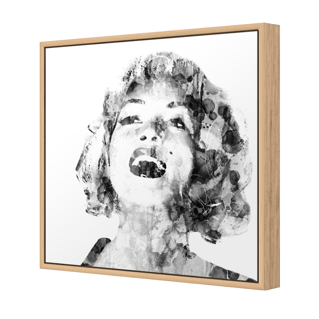 Marilyn Abstract Hair, Black and White (square)