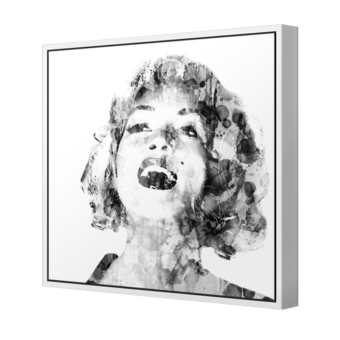 Marilyn Abstract Hair, Black and White (square)