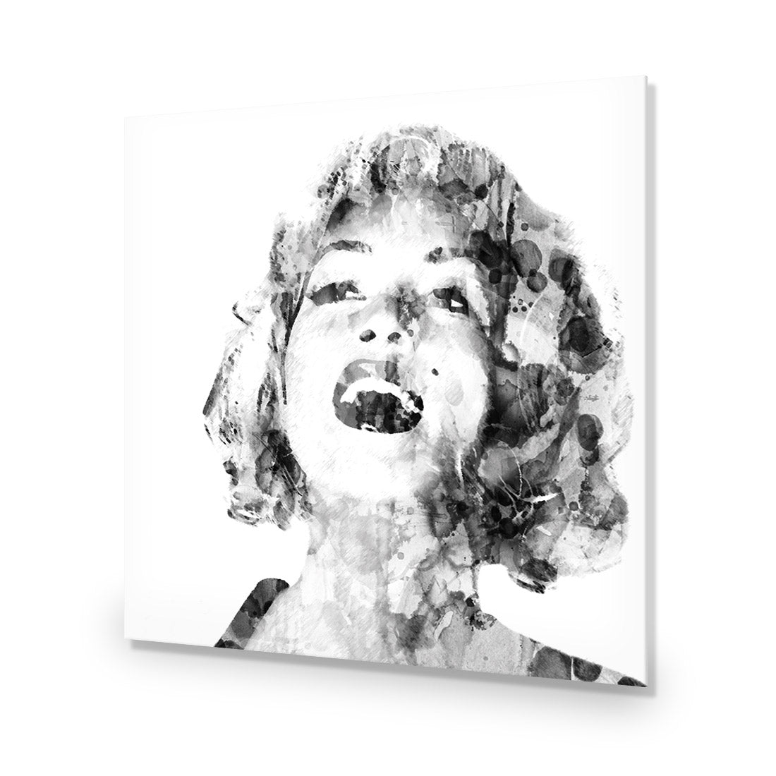 Marilyn Abstract Hair, Black and White (square)