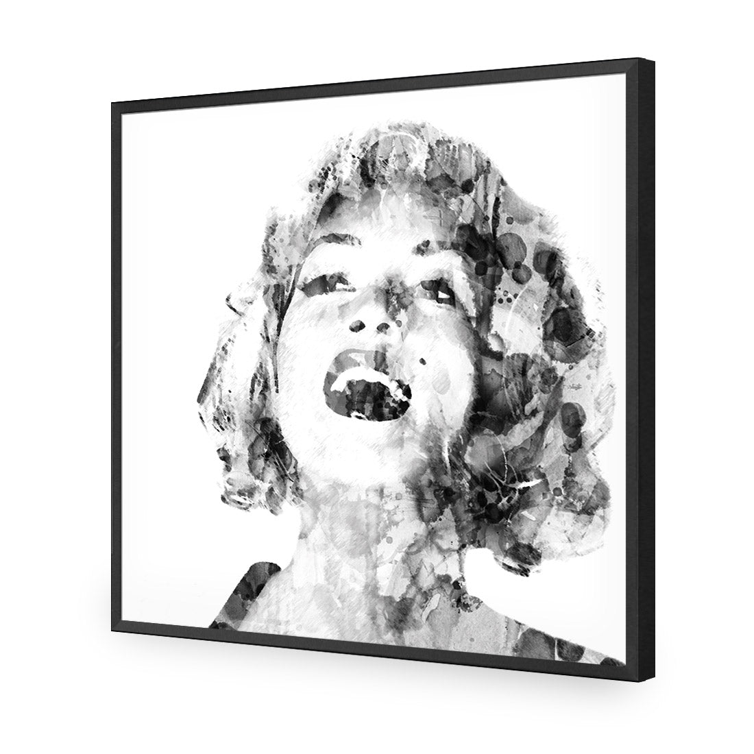 Marilyn Abstract Hair, Black and White (square)