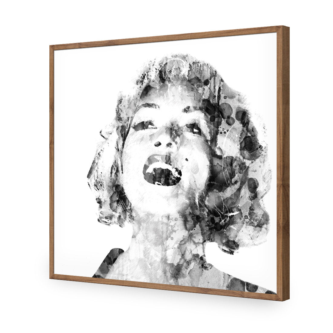 Marilyn Abstract Hair, Black and White (square)