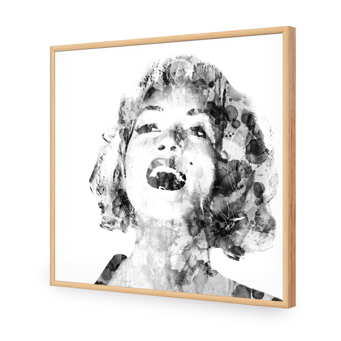 Marilyn Abstract Hair, Black and White (square)