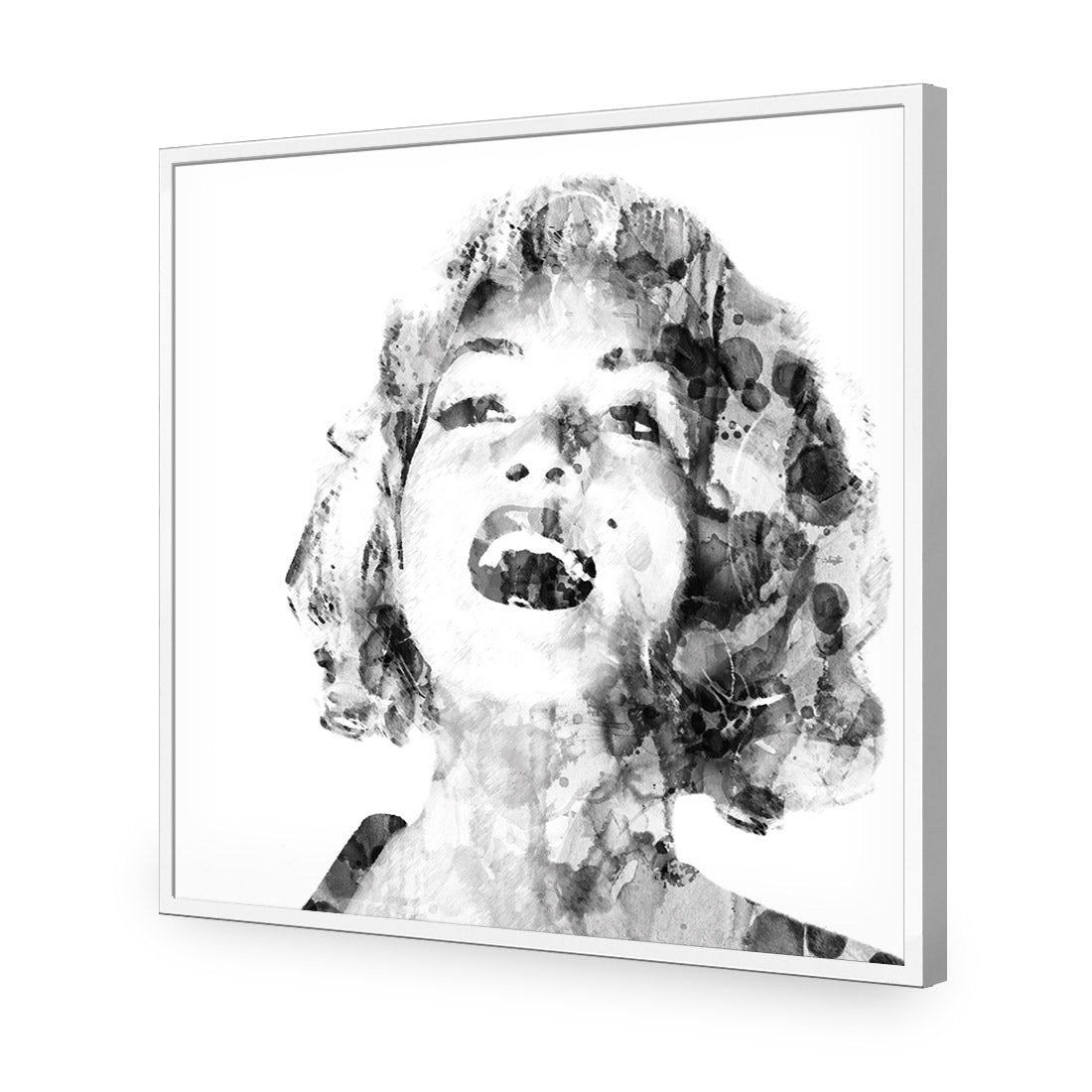 Marilyn Abstract Hair, Black and White (square)