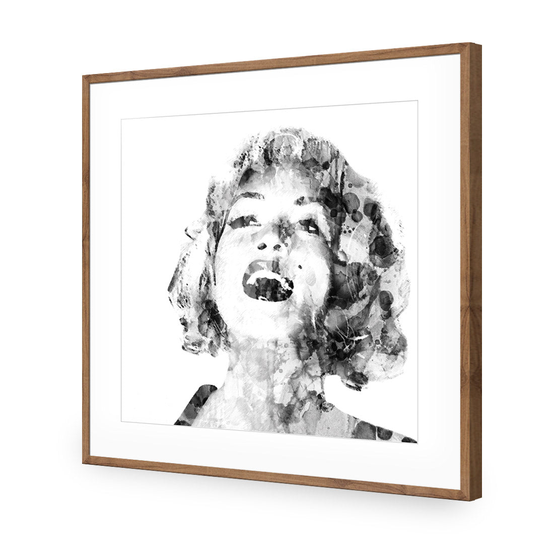 Marilyn Abstract Hair, Black and White (square)