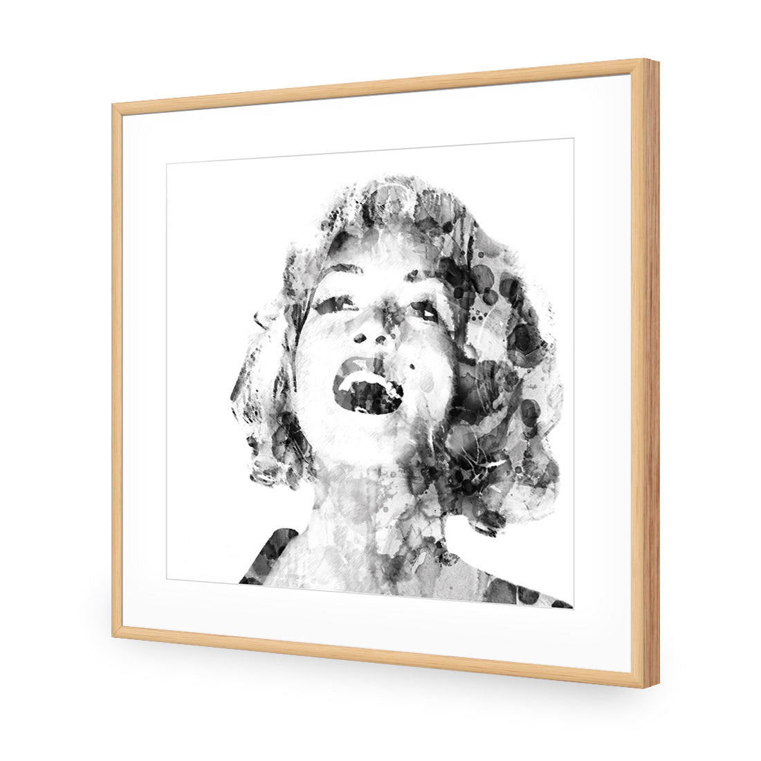 Marilyn Abstract Hair, Black and White (square)