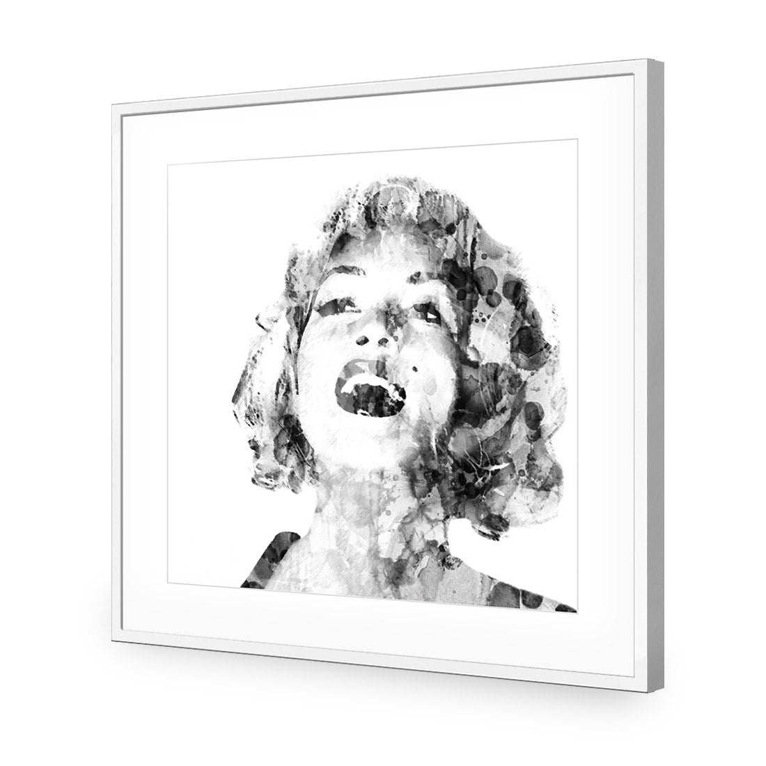 Marilyn Abstract Hair, Black and White (square)