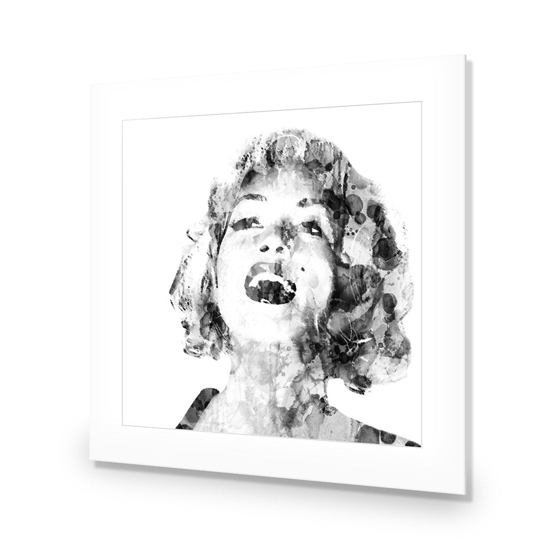 Marilyn Abstract Hair, Black and White (square)