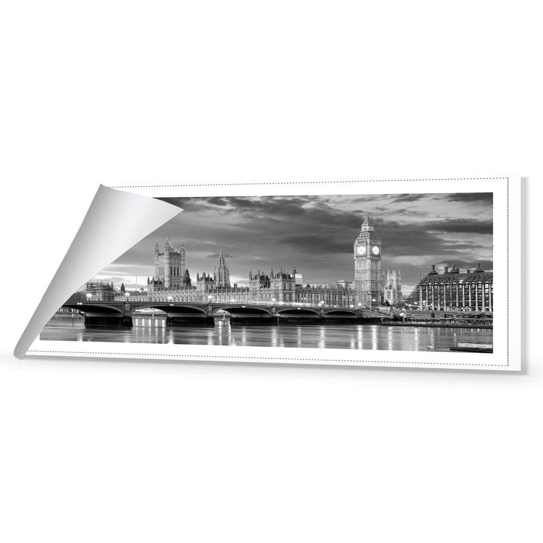 London River Reflections, Black and White (long)