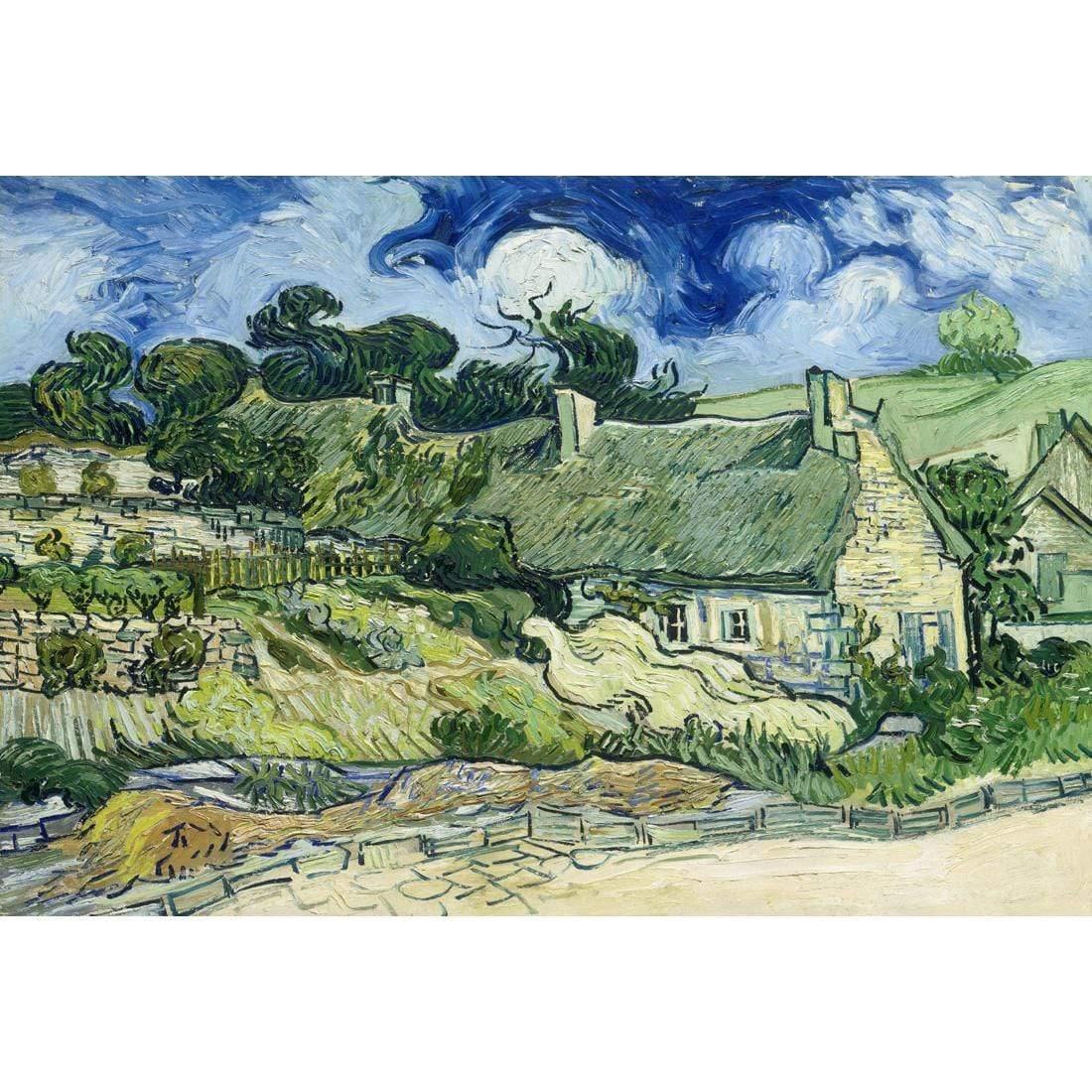 Thatched Cottages At Cordeville By Van Gogh