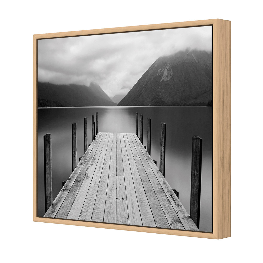 Tranquil Jetty, Black and White (square)