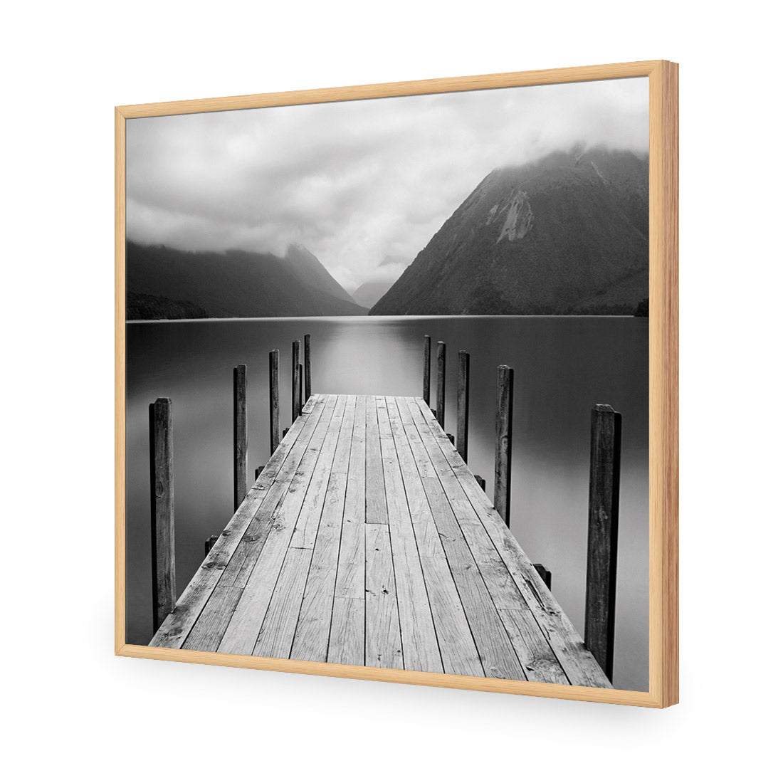 Tranquil Jetty, Black and White (square)