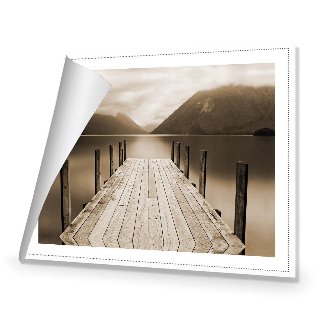 Tranquil Jetty, Sepia