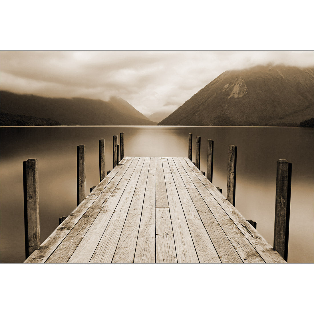 Tranquil Jetty, Sepia