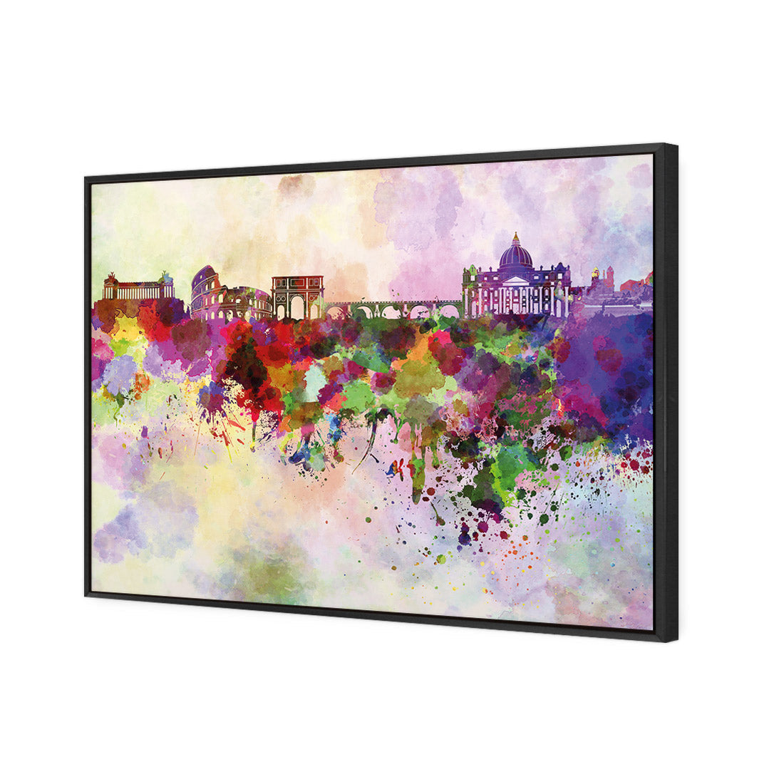 Rome Skyline Watercolour