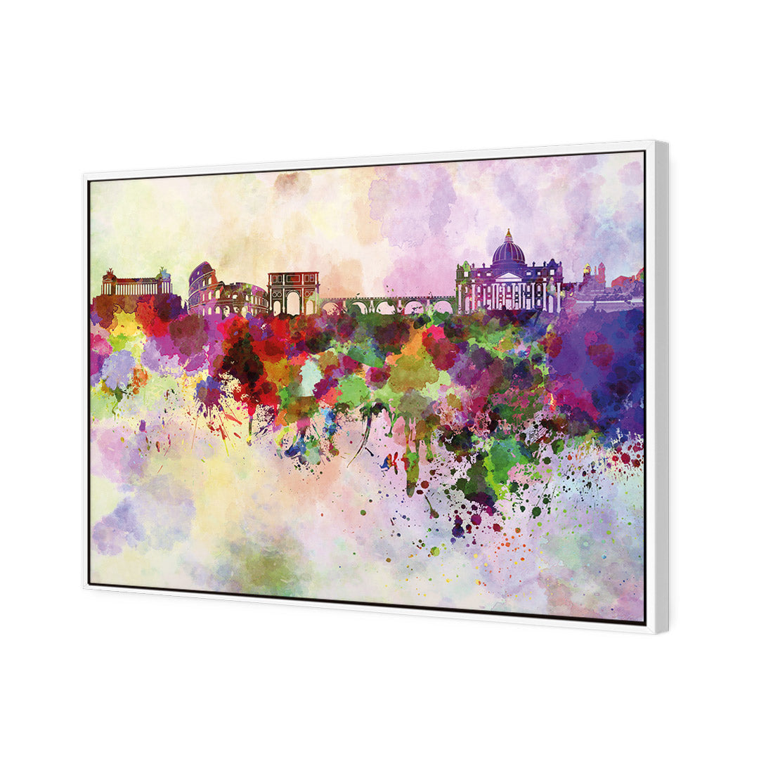 Rome Skyline Watercolour