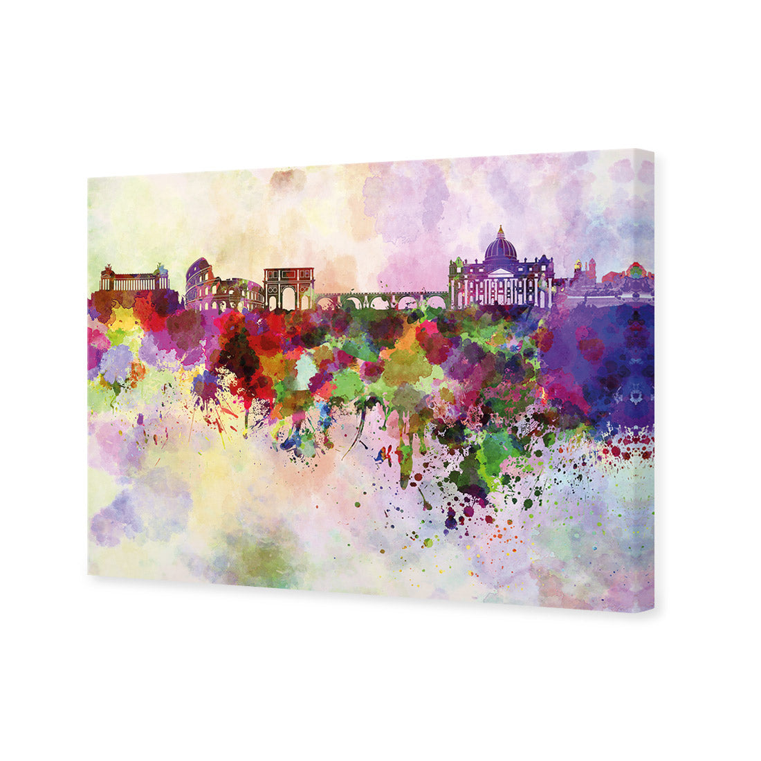 Rome Skyline Watercolour