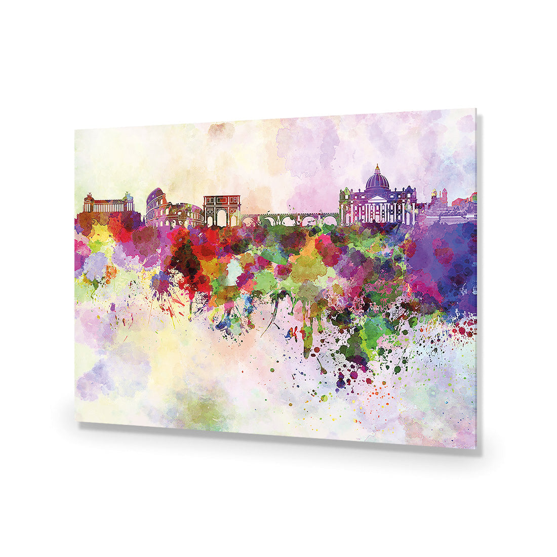 Rome Skyline Watercolour