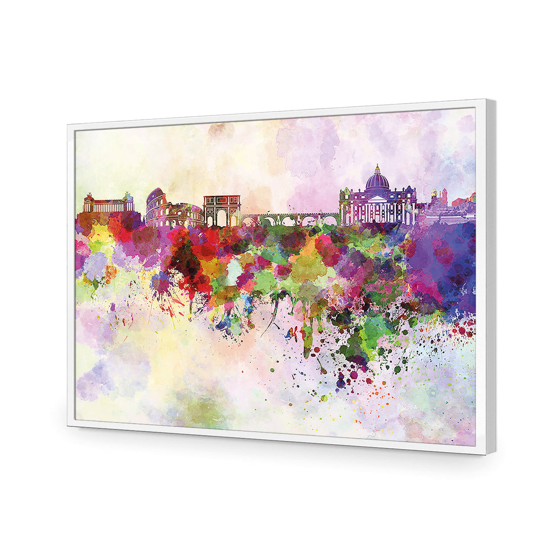 Rome Skyline Watercolour