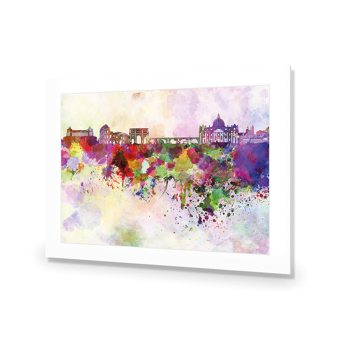 Rome Skyline Watercolour