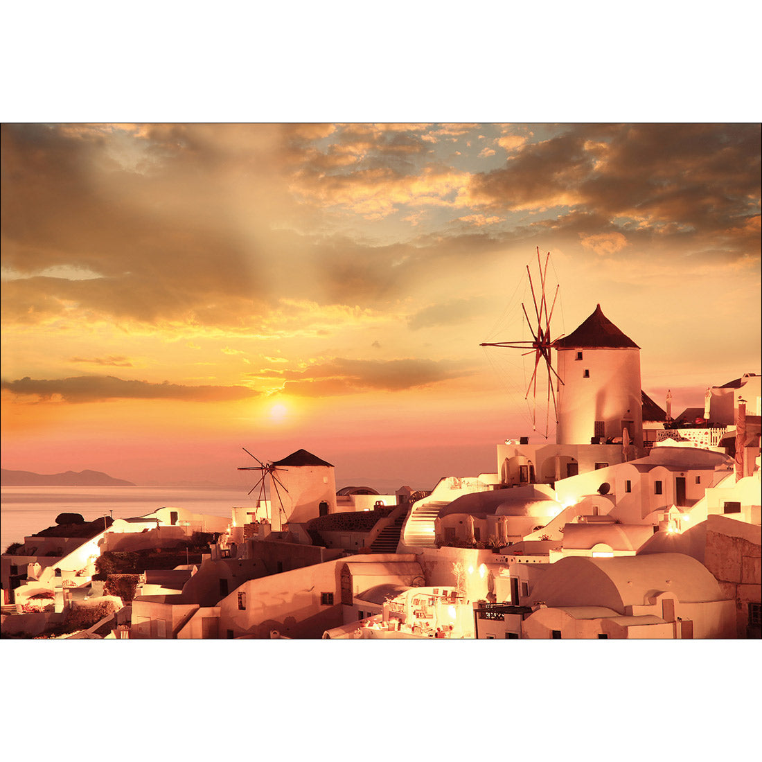 Santorini Windmill Sunset