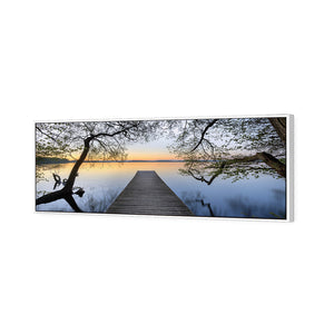 Escaped (long) | Classic Canvas | Floating Frame | White