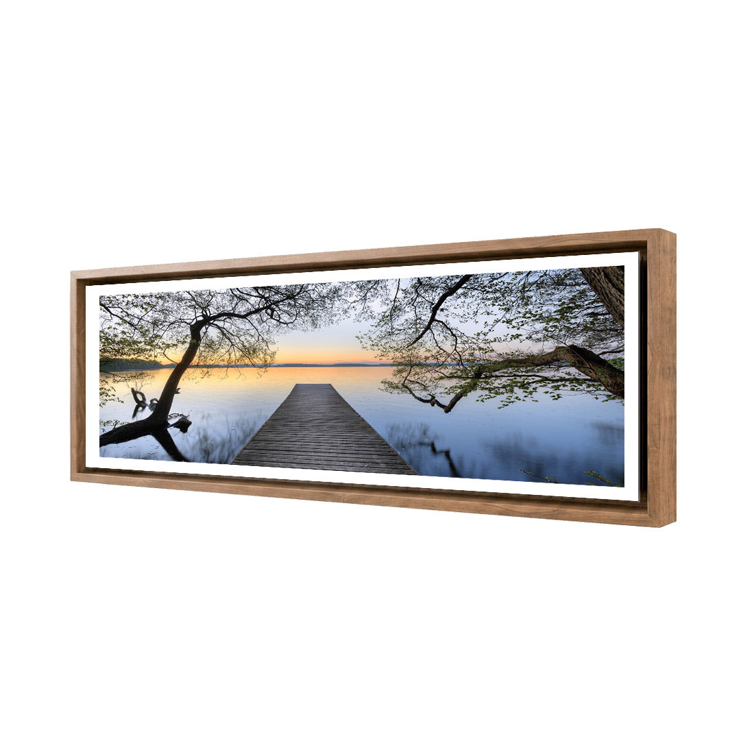 Escaped (long) | Premium Acrylic | Deep Floating Frame With Border | Oak