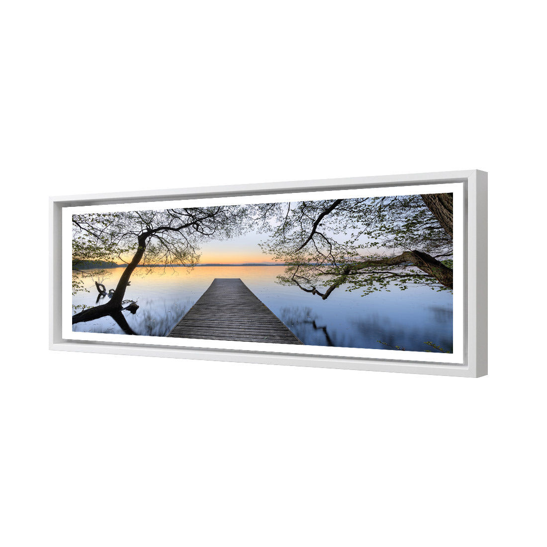 Escaped (long) | Premium Acrylic | Deep Floating Frame With Border | White