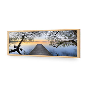 Escaped (long) | Classic Acrylic | Flat Frame No Border | Oak