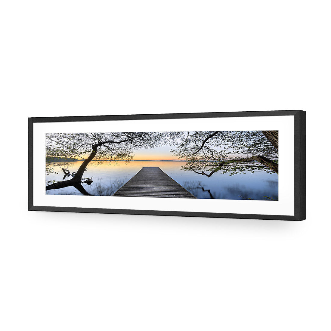 Escaped (long) | Classic Acrylic | Flat Frame With Border | Black