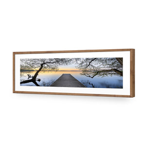 Escaped (long) | Classic Acrylic | Flat Frame With Border | Natural