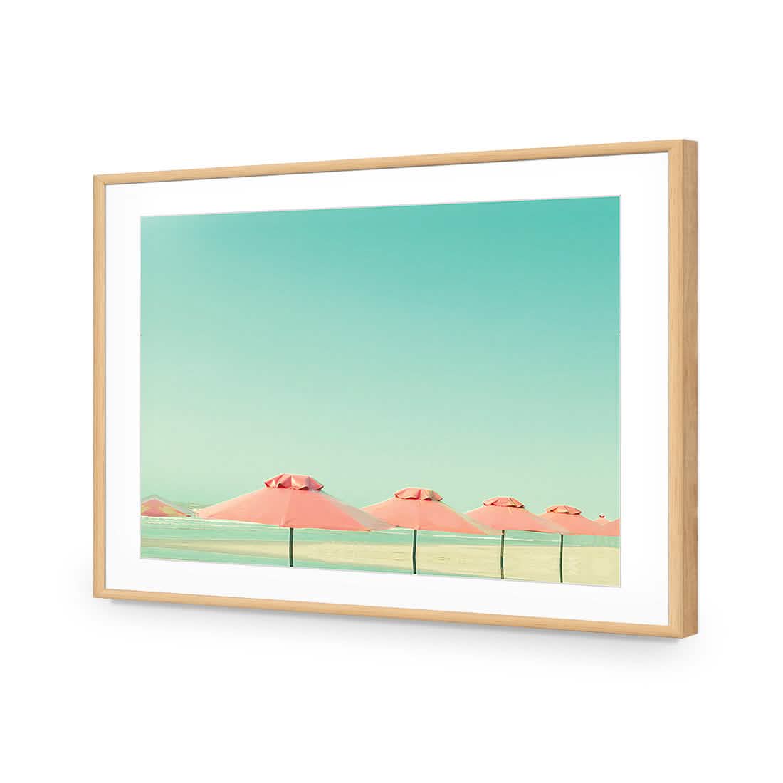 Umbrella Strip | Classic Acrylic | Flat Frame With Border | Oak