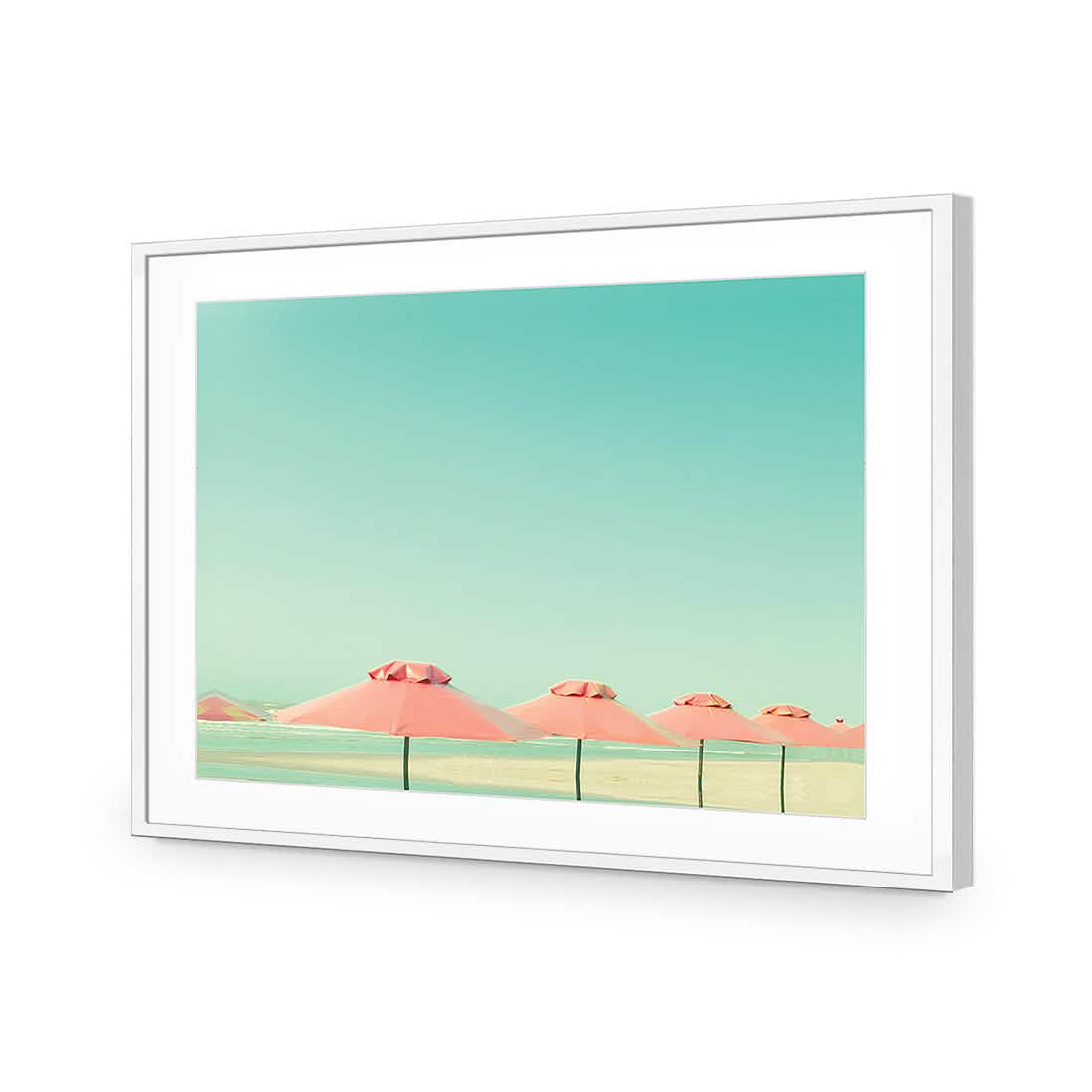 Umbrella Strip | Classic Acrylic | Flat Frame With Border | White