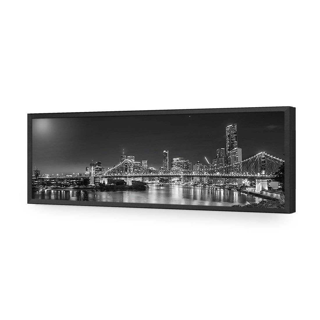 Story Bridge Alight Brisbane, Black and White (Long)