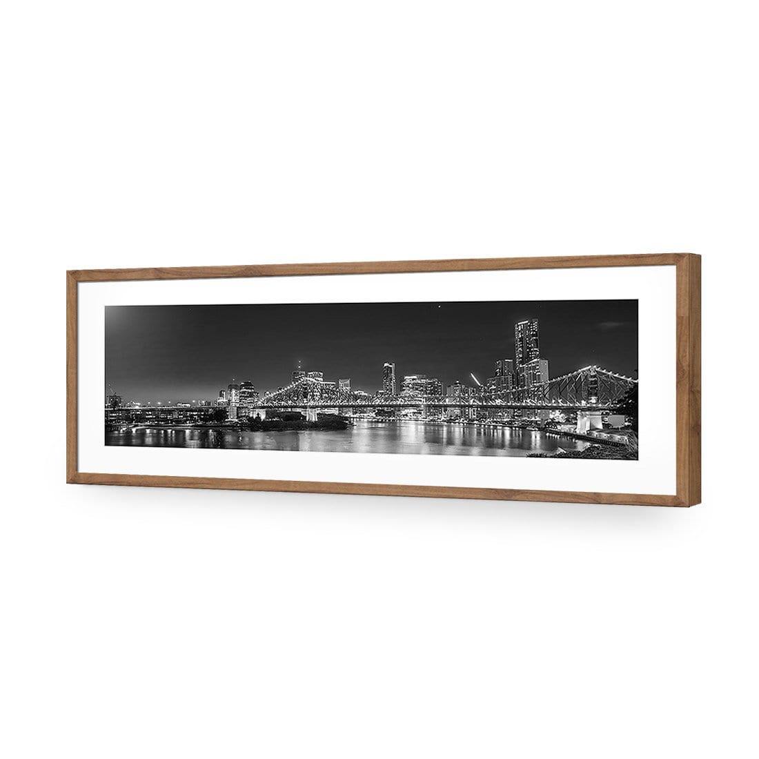 Story Bridge Alight Brisbane, Black and White (Long)