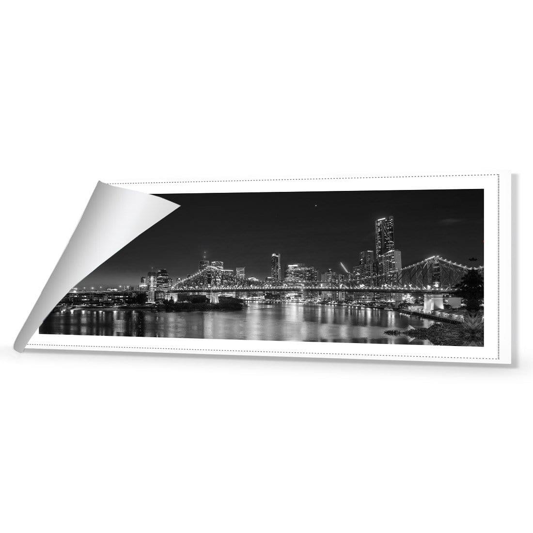 Story Bridge Alight Brisbane, Black and White (Long)