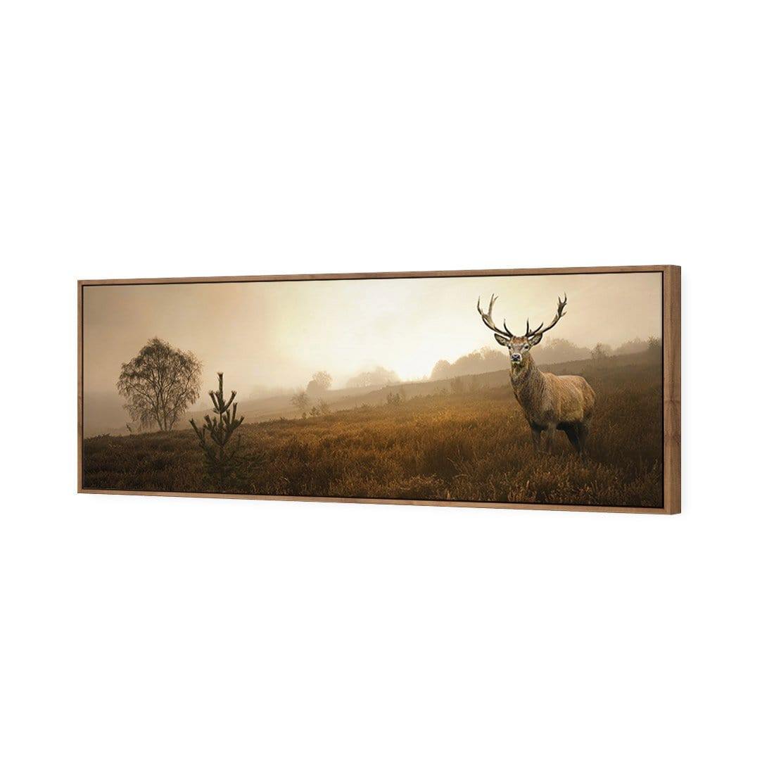 Morning Stag (Long) | Classic Canvas | Floating Frame | Natural