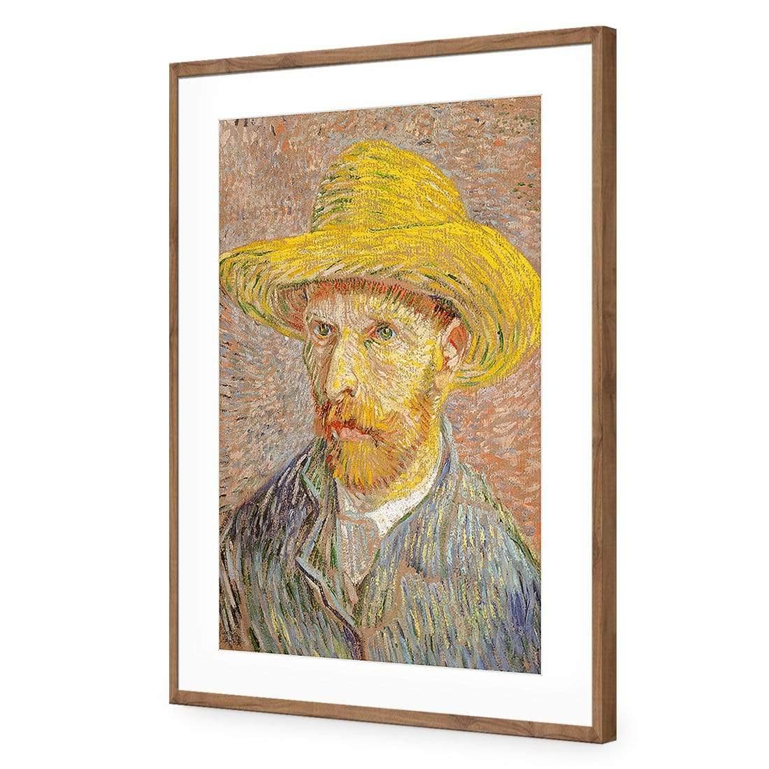 Self Portrait with a Straw Hat By Van Gogh