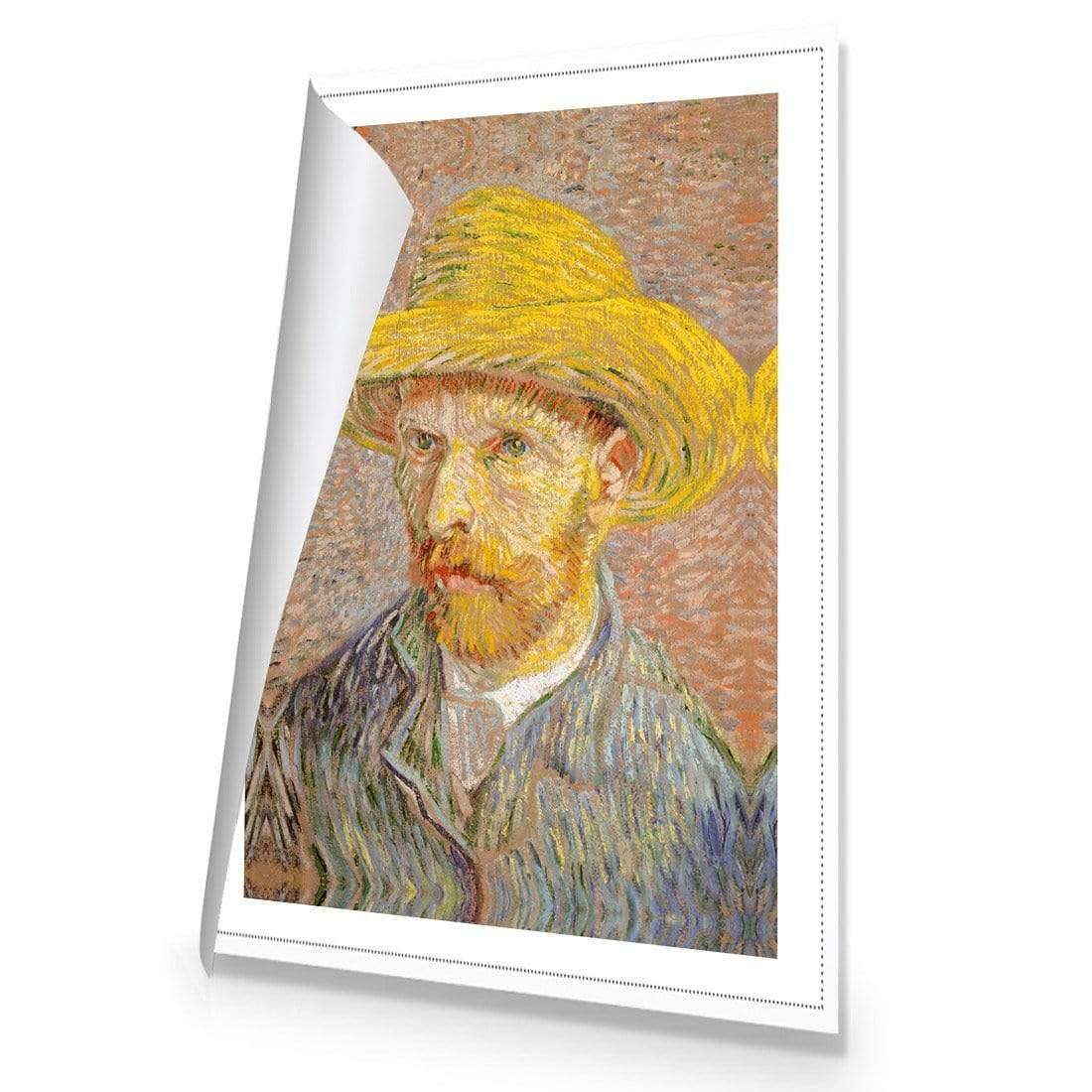 Self Portrait with a Straw Hat By Van Gogh