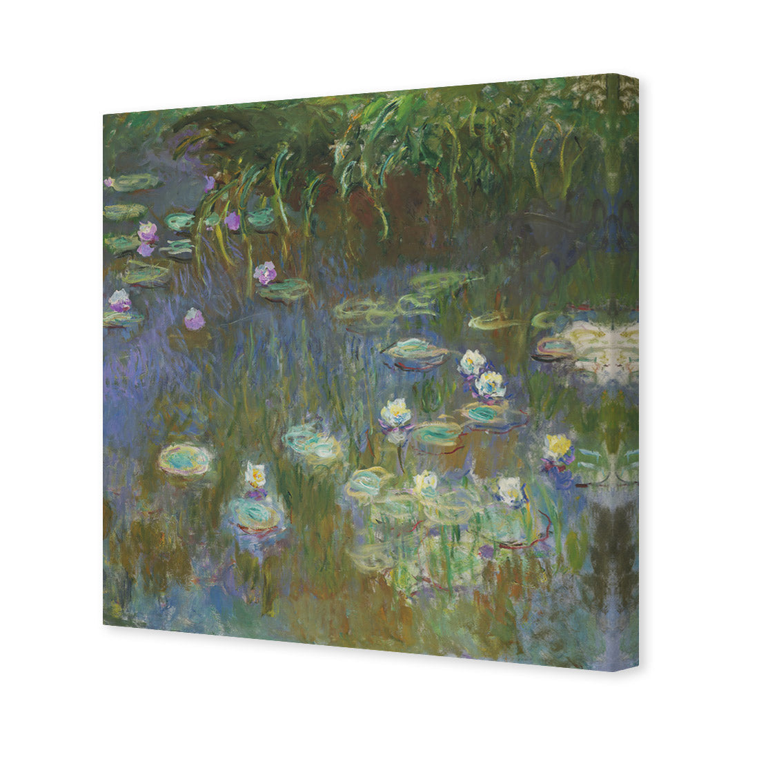 White and Purple Water Lilies By Monet