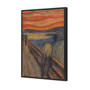 The Scream by Edvard Munch | Classic Canvas | Floating Frame | Black