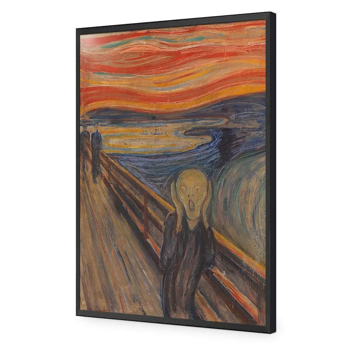 The Scream by Edvard Munch | Classic Acrylic | Flat Frame No Border | Black