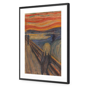 The Scream by Edvard Munch | Classic Acrylic | Flat Frame With Border | Black