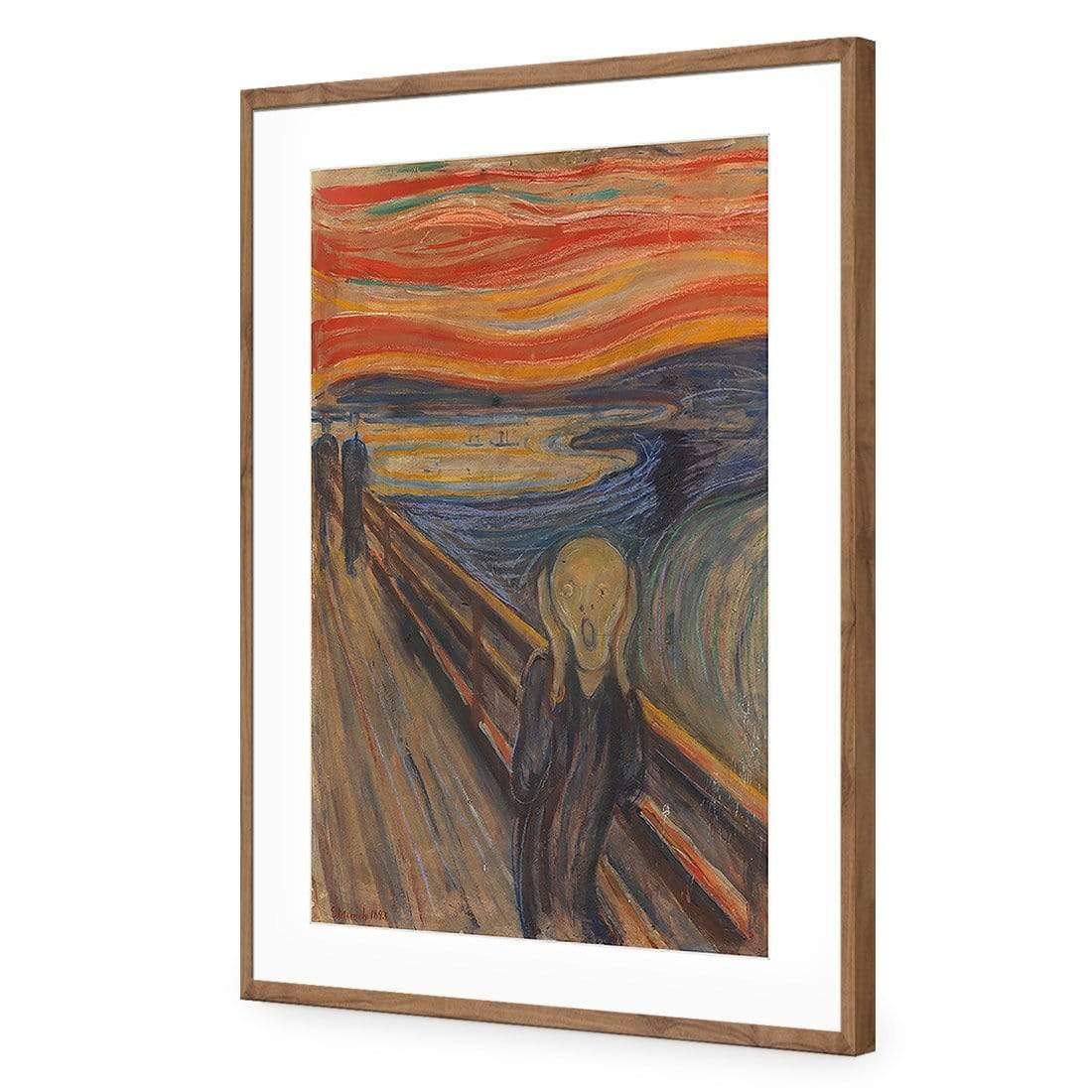 The Scream by Edvard Munch | Classic Acrylic | Flat Frame With Border | Natural