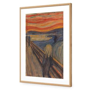 The Scream by Edvard Munch | Classic Acrylic | Flat Frame With Border | Oak